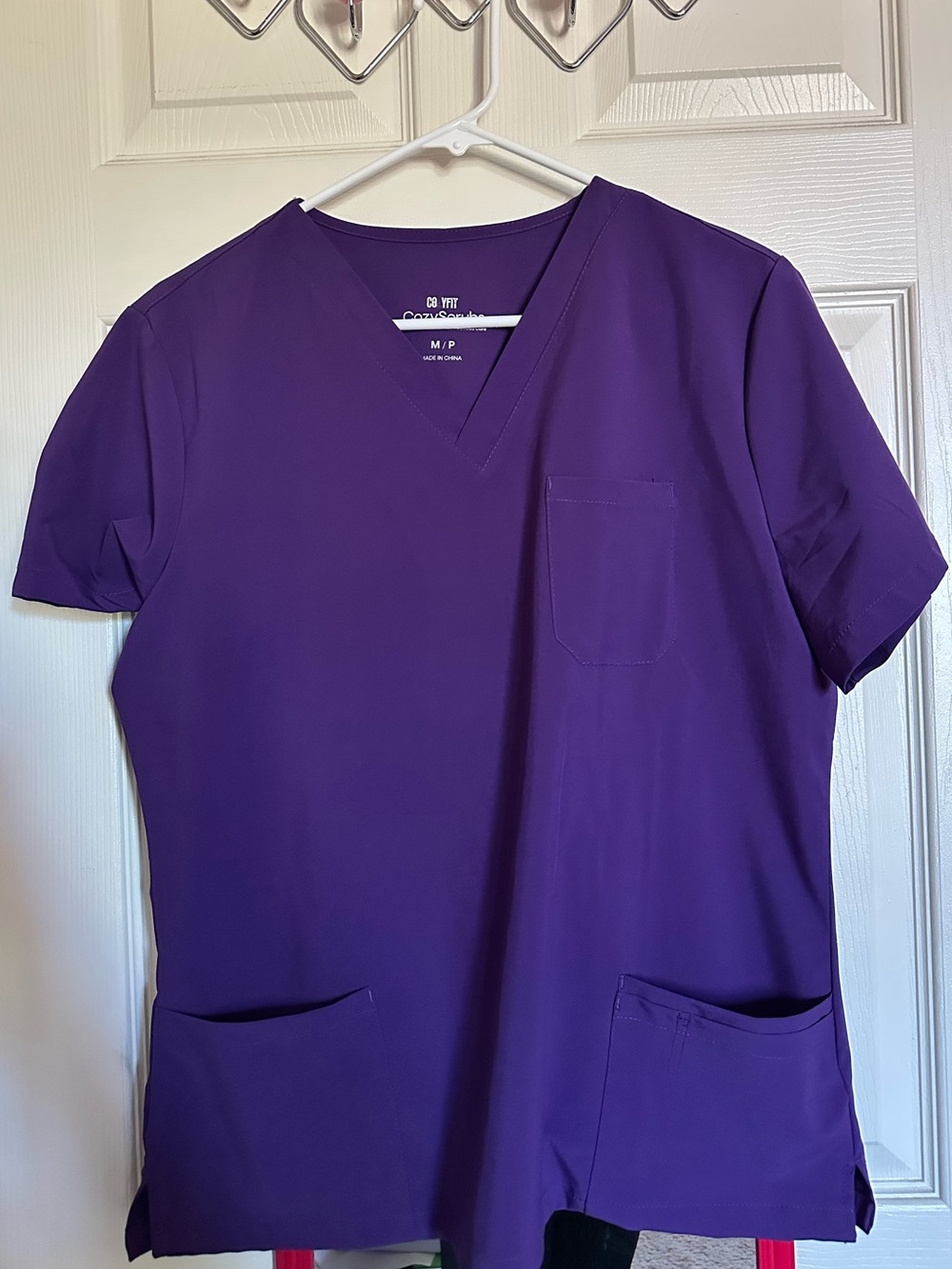 Smart Scrubs Purple V-Neck Scrub Top